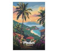 Jigsaw Puzzles 75x50cm/1000pcs for Teenagerss Phuket Thailand Sunset Jigsaws for Adults Hands-on Game But Fun And Humorous Deal As Gifts for The Whole Family 75x50cm/1000pcs