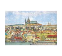 Jigsaw Puzzles 75x50cm/1000pcs for Teenagerss Prague Castle Panorama Jigsaw Puzzle DIY Toys A Work of Art Deal As Gifts for The Whole Family 75x50cm/1000pcs