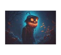 Jigsaw Puzzles 75x50cm/1000pcs for Teenagerss Pumpkin Head in The Dark Forest Jigsaw Puzzle DIY Toys A Work of Art Deal As Gifts for The Whole Family 75x50cm/1000pcs