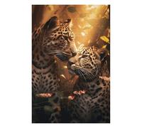 Jigsaw Puzzles 75x50cm/1000pcs for Teenagerss Romantic Loving Leopards Jigsaws for Adults Hands-on Game Enhance Memory Great Gift for Gaming 75x50cm/1000pcs