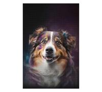 Jigsaw Puzzles 75x50cm/1000pcs for Teenagerss Space Australian Shepherd Jigsaws for Adults Family Games For Family Fun Great Gift for Gaming 75x50cm/1000pcs
