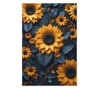 Jigsaw Puzzles 75x50cm/1000pcs for Teenagerss Sunflower Black Leaf Jigsaw Puzzle Relax Games Staycation Kill Time Great Gift for Gaming 75x50cm/1000pcs