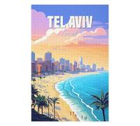 Jigsaw Puzzles 75x50cm/1000pcs for Teenagerss Tel Aviv Adult Jigsaw Relaxing Games Improve Memory Deal As Gifts for The Whole Family 75x50cm/1000pcs