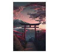 Jigsaw Puzzles 75x50cm/1000pcs for Teenagerss Torii Gate View Mt Fuji Teenagers Puzzles Hands-on Game Wall Decoration Stress Reduction Gifts 75x50cm/1000pcs