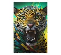 Jigsaw Puzzles 75x50cm/1000pcs for Teenagerss Wild Leopard Roar Puzzle for Adults Fun Games A Work of Art Help The Brain Exercise 75x50cm/1000pcs