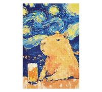 Jigsaw Puzzles 75x50cm/1000pcs Funny Capybara Beer Starry Night Jigsaws for Adults Family Game Presents for Women Deal As Gifts for The Whole Family 75x50cm/1000pcs