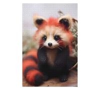 Jigsaw Puzzles 75x50cm/1000pcs Red Panda Furry Panda Bear Puzzle for Adults Brain Teaser Game For Family Fun Unique Birthday And Xmas Gifts 75x50cm/1000pcs