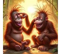 Jigsaw Puzzles 90 Pieces, Jigsaws Comical Gorilla 90 Piece jigsaw puzzles for Adults, Challenge High Difficulty Family Puzzle Game 30x30cm/12x12inch