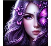 Jigsaw Puzzles 90 Pieces, Jigsaws Purple Butterfly Goddess 90 Piece jigsaw puzzles for Adults, Challenge High Difficulty Family Puzzle Game 30x30cm/12x12inch