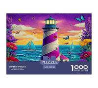 Jigsaw Puzzles Age 14+ for Adults- Artistic Landscape,1000 Jigsaw Puzzles for Adults, Family Puzzle Game Birthday Gifts.Challenge High Difficulty-Coastal Lighthouse 52x38cm/1000pcs