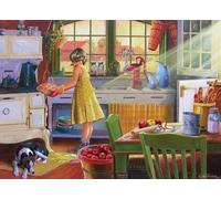 Jigsaw Puzzles Apple Pie Kitchen Wooden Jigsaw Puzzle Farm Farmhouseren and Adolescents Difficult Jigsaw Puzzle Featuring Stunning and Colorful Artwork Challenging Family Activity_1000pcs