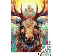 Jigsaw Puzzles Art Moose 500 Piece Jigsaw Puzzles for Adults Wooden Jigsaw Puzzle for Adults & Age 18 Years Up Family Entertainment Toys 500pcs (52x38cm)