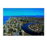 Jigsaw Puzzles Australia Gold Coast City 500 Piece Jigsaw Puzzle for Adults and Family Travel Gift Souvenir 52x38CM