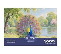 Jigsaw Puzzles Beautiful Pavo Real Challenging Birthday Gift Family Animal Fun And Challenging Activity 1000 Piece for Adults And Families 70x50cm/1000pcs