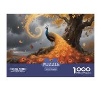 Jigsaw Puzzles Beautiful Pavo Real Challenging Home Decor Impossible Hard Animal Stress Relief Toy 1000 Pieces for Boys Girls 70x50cm/1000pcs