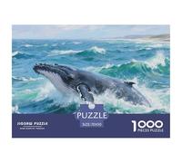 Jigsaw Puzzles Blue Whale 1000 Piece Challenge Toy for Adults,Marine Wildlife Impossible Jigsaw Puzzles 1000 Pieces Educational Game for Adults Or Families 70x50cm/1000pcs