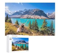 Jigsaw Puzzles - Canadian Rocky Mountain Lake 1000 Pieces Jigsaw Puzzle Challenging and Stimulating Puzzle Game Wall Art Unique Gift