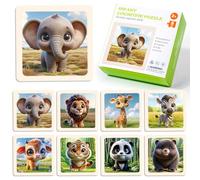 Jigsaw Puzzles,Cartoon Forest Animal Jigsaw Puzzle,Educational Games-Forest Animal,A Set Contains 6 Pieces and 8 Different Patterns,Suitable for Children Age 2+