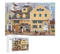 Jigsaw Puzzles - Charles Wysocki - The Bookstore 1000 Pieces Jigsaw Puzzle Challenging and Stimulating Puzzle Game Wall Art Unique Gift