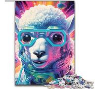 Jigsaw Puzzles Colorful Alpacas Impossible Jigsaw Puzzles for Adults size 26x38cm Perfect for Teenagers, Family Bonding, Brain Teaser & DIY Home Decor Gift
