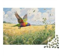 Jigsaw Puzzles Colorful Parrot 1000 Piece Challenge Game for Adults,Idyllic Summer Countryside Impossible Jigsaw Puzzle 1000 Piece Educational Games for Adults Or Families 1000pcs (75x50cm)