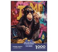 Jigsaw Puzzles Cool Monkey Challenging Home Decor Impossible Hard Animals Stress Relief Toy 1000 Pieces for Boys Girls 38x26cm/1000pcs