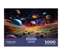 Jigsaw Puzzles Cosmic Planets 1000 Piece Challenge Game for Adults,Colorful Starry Sky Impossible Jigsaw Puzzle 1000 Piece Educational Games for Adults Or Families 70x50cm/1000pcs