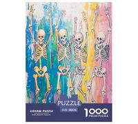 Jigsaw Puzzles Creative Skeleton Challenging Home Decor Impossible Hard Skeleton Fun And Challenging Activity 1000 Piece for Boys Girls 38x26cm/1000pcs