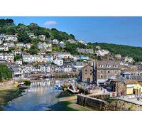 Jigsaw Puzzles,England Looe river Cities Building,UK beautiful natural and human landscapes,2000 Pieces 70x100CM