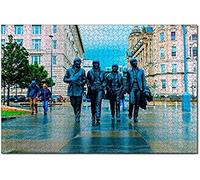 Jigsaw Puzzles England The Beatles Memorial Liverpool 1000 Piece Jigsaw Puzzle For Adults And Family Travel Gift Souvenir 38x26CM
