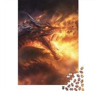 Jigsaw Puzzles Evil Dragon 500 Piece Jigsaw Puzzles for Adults Wooden Jigsaw Puzzle for Adults & Age 18 Years Up Family Entertainment Toys 500pcs (52x38cm)
