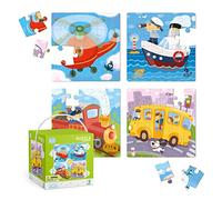 Jigsaw Puzzles for 3 year olds 4 Puzzles in 1 Transport (12 Pieces 16 Pieces 20 Pieces 24 Pieces) Dodo Children Early Learning Educational Gift for Boys and Girls