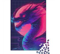 Jigsaw Puzzles for Adult Evil Dragon 500 Piece Jigsaws for Adults Wooden Puzzle for Adults & Age 18 Years Up Learning Educational Toys 500pcs (52x38cm)