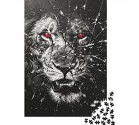 Jigsaw Puzzles for Adult Funky Dark Skull 500 Piece Jigsaws for Adults Wooden Puzzle for Adults & Age 18 Years Up Learning Educational Toys 500pcs (52x38cm)