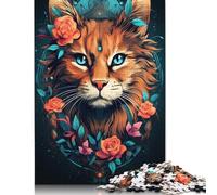 Jigsaw Puzzles for Adults 尺寸 Piece Colorful Fantasy Cat Puzzle for Adults Wooden Jigsaw Puzzles Educational PuzzleFamilyGame 1000pcs (75x50cm)