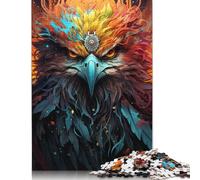 Jigsaw Puzzles for Adults 尺寸 The Colorful Psychedelia of Bird Warriors Puzzle for Adults Wood Puzzle Educational Game 1000pcs (75x50cm)