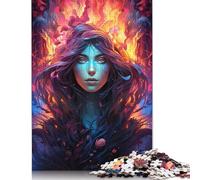 Jigsaw Puzzles for Adults 尺寸 The Colorful Psychedelia of Elemental Magicians Puzzle for Adults Wood Puzzle Educational Game 500pcs (52x38cm)
