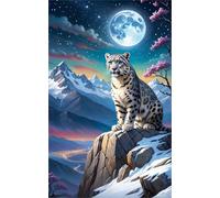 Jigsaw Puzzles for Adults 100, Animal Leopard Moon, Impossible Puzzle for Adults Educational Games, Challenging Puzzles, Puzzle Game for Men Women Elders Seniors