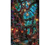 Jigsaw Puzzles for Adults 100 Bookshelf Flowers Puzzle Impossible Hard Difficult Challenging Puzzle for Adults 100 Piece Puzzle Games 15.6 x 11 inch