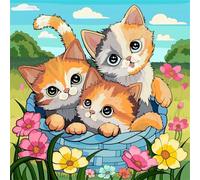 Jigsaw Puzzles for Adults 100, Cartoon Cat Flower Puzzle for Adults, Memory Games, Logic Puzzles, Impossible Hard Challenge, Relaxation, Puzzle 100 Pieces