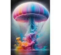 Jigsaw Puzzles for Adults 100 Challenging Puzzle Games Impossible Puzzle Watercolor Jellyfish Puzzles 100 Pieces