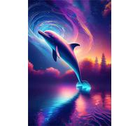 Jigsaw Puzzles for Adults 100, Dolphin Ocean, Impossible Puzzle for Adults Educational Games, Challenging Puzzles, Puzzle Game for Men Women Elders Seniors
