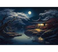 Jigsaw Puzzles for Adults 100, Japanese Landscape Puzzle, Challenging Puzzles, Perfect for Relaxation, Creativity & Gift Giving 100 Piece Puzzle Games for Adults