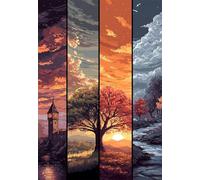 Jigsaw Puzzles for Adults 100 Landscape Tree Sunset, Puzzle Games, Impossible Puzzle, Puzzles for Adults 100 Pieces for Wall Decoration and Gifts, 15.6 x 11 inch