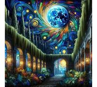 Jigsaw Puzzles for Adults 100, Moon City Puzzle for Adults, Memory Games, Logic Puzzles, Impossible Hard Challenge, Relaxation, Puzzle 100 Pieces