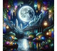 Jigsaw Puzzles for Adults 100, Moon City Puzzle for Adults, Memory Games, Logic Puzzles, Impossible Hard Challenge, Relaxation, Puzzle 100 Pieces
