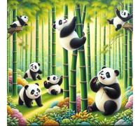 Jigsaw Puzzles for Adults 100 piece Bamboo Panda, 100 Piece Difficult jigsaw puzzles for adults, Challenging Jigsaws 100 pieces, Puzzle Game for The Whole for Women, Gifts for Men 35x35cm