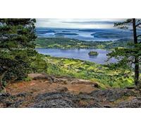 Jigsaw puzzles for adults 100 piece Bridge jigsaw puzzles for adults Challenging Game, Washington, Bays, Puget Sound, Campbell Lake, Fidalgo Island 45,5x35,5CM