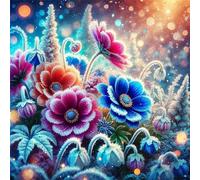 Jigsaw Puzzles for Adults 100 piece Frost Flowers, 100 Piece Difficult jigsaw puzzles for adults, Challenging Jigsaws 100 pieces, Puzzle Game for The Whole for Women, Gifts for Men 35x35cm