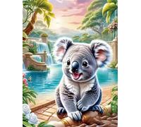 Jigsaw Puzzles for Adults 100 Piece jigsaw puzzles for Adult Educational Game Challenge Toy 100 Pieces Puzzle Challenging Games for The Whole for adults,Waterfall Flower Koala puzzle Gifts